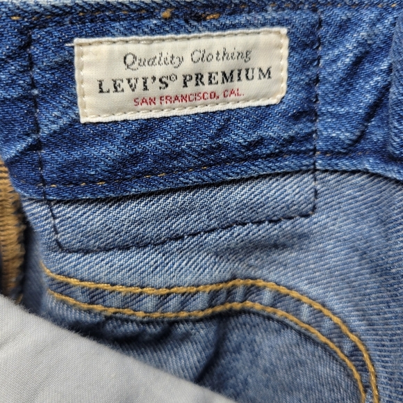 Levi’s Premium Denim Overalls Women’s XS Blue Jean Adjustable Strap Vintage - Picture 10 of 12